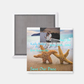 Starfish Beach Save the Date Fotomagneet Magneet (Voorkant / Achterkant)