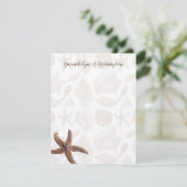 Starfish Beach Shells Blank gepersonaliseerde noti Kaart (Staand voorkant)