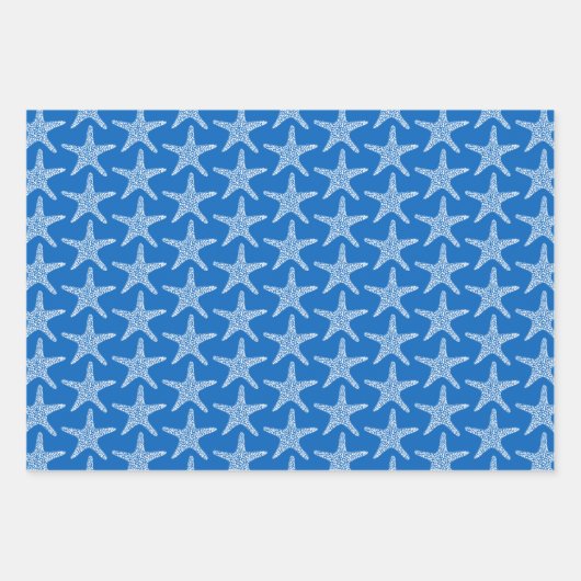 Starfish Beach Summer Ocean Blue Wedding Inpakpapier Vel (Voorkant)