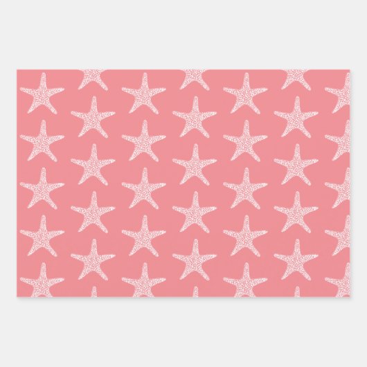 Starfish Beach Summer Weddentern Inpakpapier Vel (Voorkant 2)