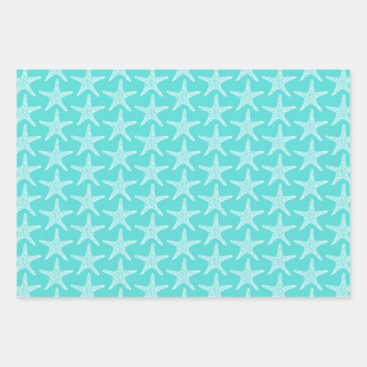Starfish Beach Summer Weddentern Inpakpapier Vel (Voorkant)