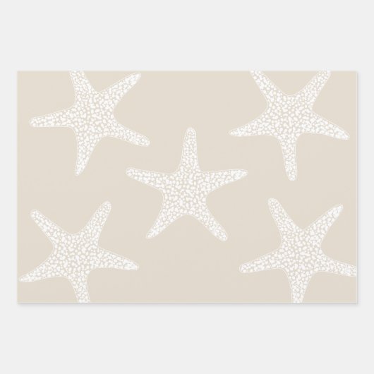 Starfish Beach Summer Weddentern Inpakpapier Vel (Voorkant 3)