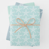 Starfish Beach Summer Weddentern Inpakpapier Vel (In situ)