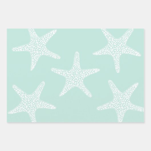 Starfish Beach Summer Weddentern Inpakpapier Vel (Voorkant 3)