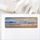 Starfish, Beach, Sunset Return Address Label (Insitu)
