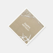 Starfish Beach Theme Gelukkige Verjaardag Servetten (Hoek)