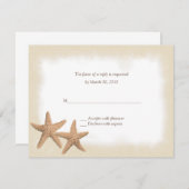Starfish Beach Theme Weddenschap RSVP-kaarten RSVP Kaartje (Voorkant / Achterkant)