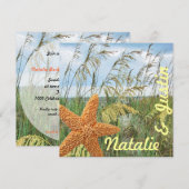 Starfish Beach Trouwdouche Kaart (Voorkant / Achterkant)