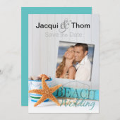 Starfish Beach Weddenschap Foto Save the Date (Voorkant / Achterkant)