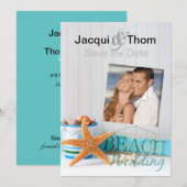 Starfish Beach Weddenschap Foto Save the Date (Voorkant / Achterkant)