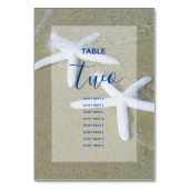 Starfish Beach Weddenschap Names Kaart (Voorkant)