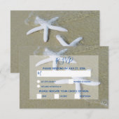 Starfish Beach Weddenschap RSVP-kaarten RSVP Kaartje (Voorkant / Achterkant)