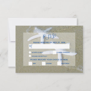 Starfish Beach Weddenschap RSVP-kaarten RSVP Kaartje