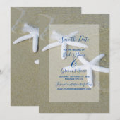 Starfish Beach Weddenschap Save the Date (Voorkant / Achterkant)