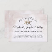 Starfish Beach Wedding Informatie Kaarten (Voorkant / Achterkant)