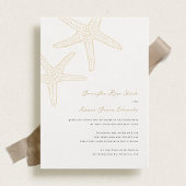 Starfish Beach Wedding Kaart