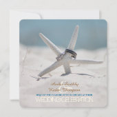 Starfish Beach Wedding Kaart (Voorkant)