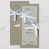 Starfish Beach Wedding Menu (Voorkant / Achterkant)