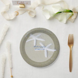Starfish Beach Wedding Papieren Bordje