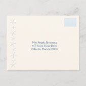 Starfish Beach Wedding Return Address Briefkaart (Voorkant)