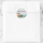 Starfish Beach Wedding Ronde Sticker (Tas)