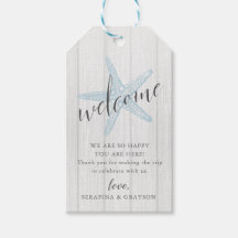 Starfish Beach Wedding Rustic Welcome Bag