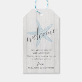 Starfish Beach Wedding Rustic Welcome Bag Cadeaulabel