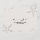 Starfish Beach Wedding Save the Date Briefkaart (Voorkant)