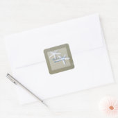 Starfish Beach Wedding Vierkante Sticker (Envelop)