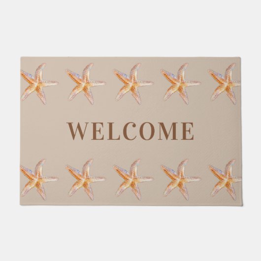 Starfish beige welkom deurmat (Voorkant)