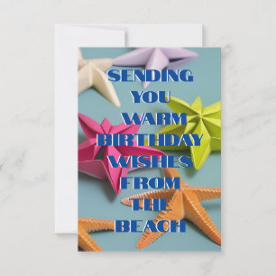 Starfish Birthday Wishes Briefkaart