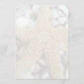 Starfish Blank Strand Wedding Fan Programma Papier Programmakaart (Achterkant)