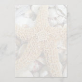 Starfish Blank Strand Wedding Fan Programma Papier Programmakaart (Voorkant)