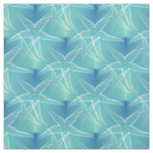 Starfish Blue Aqua Beach Fabric Stof