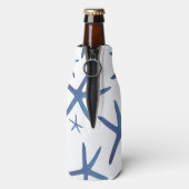 Starfish Blue Beach Bachelorette party Favor Flesjeskoeler (Fles Achterkant)
