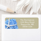 Starfish Blue Hydrangea Return Address Etiket (Insitu)