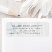 Starfish Blue Rustic  Return Address Label (Insitu)