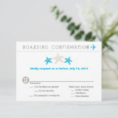 Starfish Boarding Pass RSVP-kaart RSVP Kaartje (Staand voorkant)