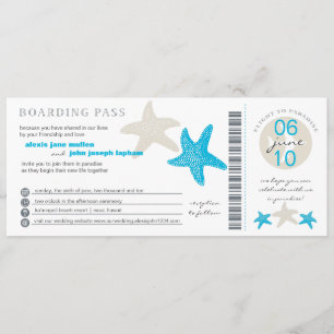 Starfish boarding Pass Weddenschap Kaart