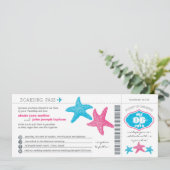 Starfish boarding Pass | Weddenschap Kaart (Staand voorkant)