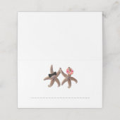 Starfish Bride en Groom Escort Place Cards Plaatskaartje (Buitenkant ongevouwen)