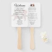 Starfish Bride n Groom White Fan Programs Handwaaier (Voorkant en achterkant)