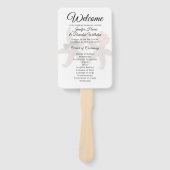 Starfish Bride n Groom White Fan Programs Handwaaier (Voorkant)