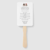 Starfish Bride n Groom White Fan Programs Handwaaier (Achterkant)