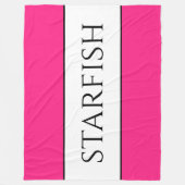 STARFISH Bright Fun Schattige Snoep Roze Witte Str Fleece Deken (Voorkant)