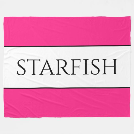 STARFISH Bright Fun Schattige Snoep Roze Witte Str Fleece Deken (Voorkant (Horizontaal))