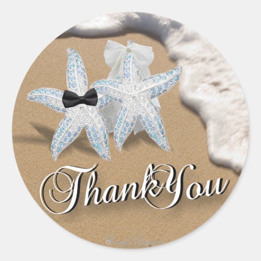 Starfish bruid bruidegom Sticker (Voorkant)