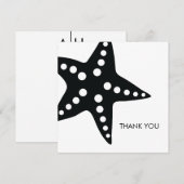 Starfish bruiloft bedankje Kaarten (Voorkant / Achterkant)