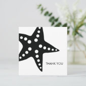 Starfish bruiloft bedankje Kaarten (Staand voorkant)