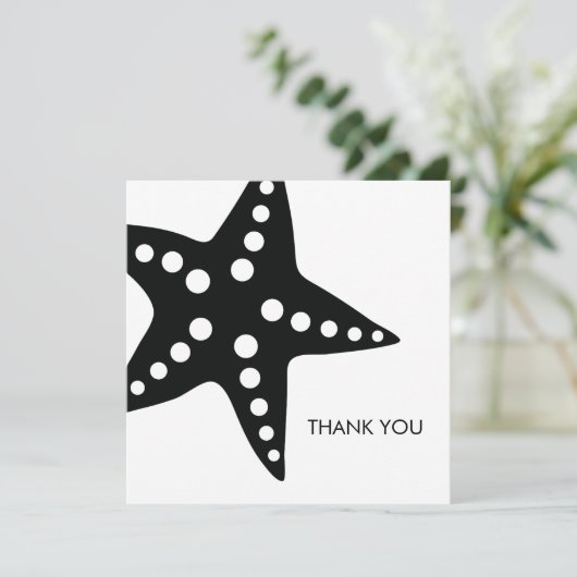 Starfish bruiloft bedankje Kaarten (Staand voorkant)